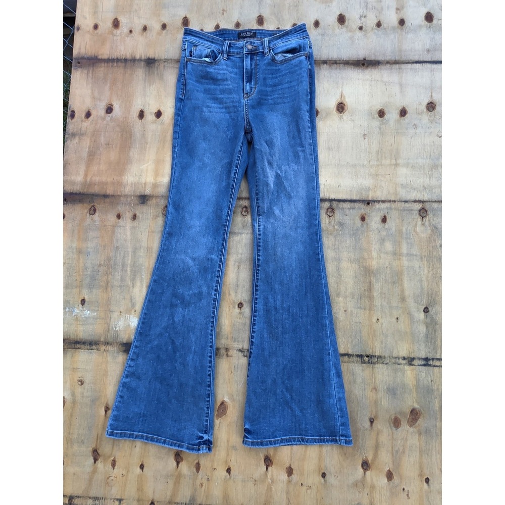 Judy Blue High Rise Super Flare Bell Bottom Jeans Womans Sz 7/28 Boho JB82588MD
